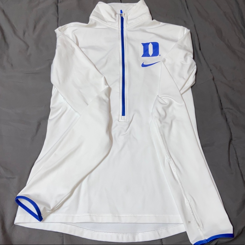 Nike Duke Blue Devils White 1/4 Zip